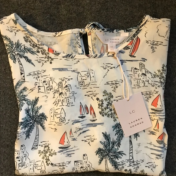 LC Lauren Conrad Tops - LC LAUREN CONRAD TIE BACK TEE NWT